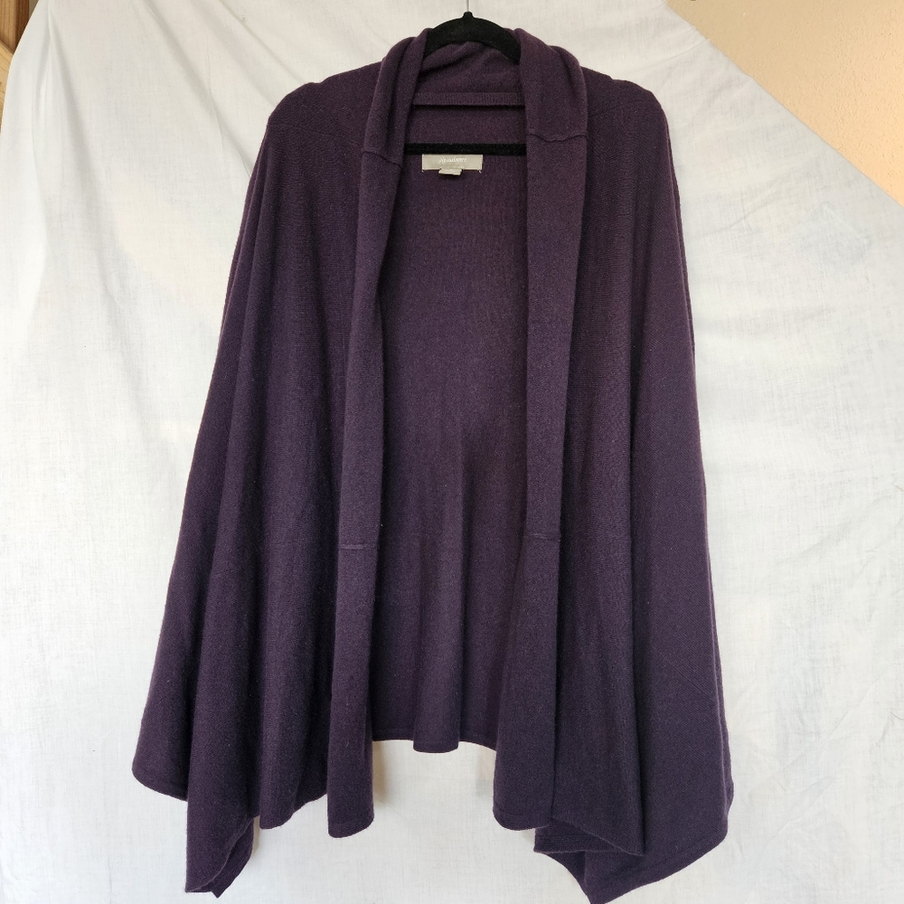 Medium Ply Cashmere Open Front Cardigan